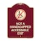 Signmission Not Handicapped Accessible Exit W/ Graphic Heavy-Gauge Aluminum Sign, 24" H, 18" L, BU-1824-23549 A-DES-BU-1824-23549 - alternate 1